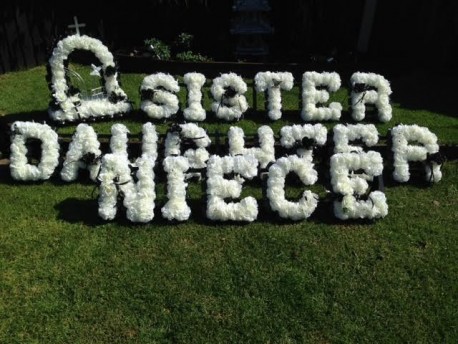 ARTIFICIAL FLOWER LETTERING