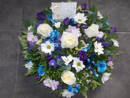 Blue and White Posy