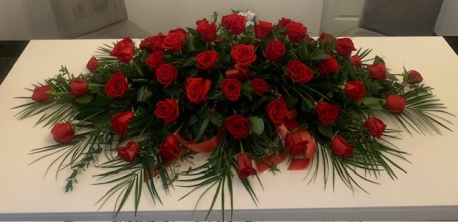 RED ROSE COFFIN SPRAY