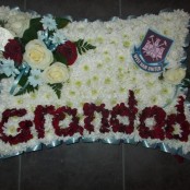 PILLOW WITH NAME AND FOOTBALL BADGE