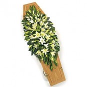 WHITE LILY COFFIN SPRAY