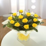 ONE DOZEN YELLOW ROSES